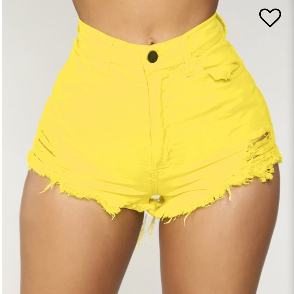 Yellow shorts